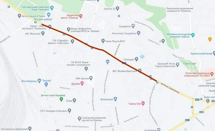Завершать у 2022 році: у Львові невдовзі почнеться ремонт найдовшої ділянки вулиці Шевченка