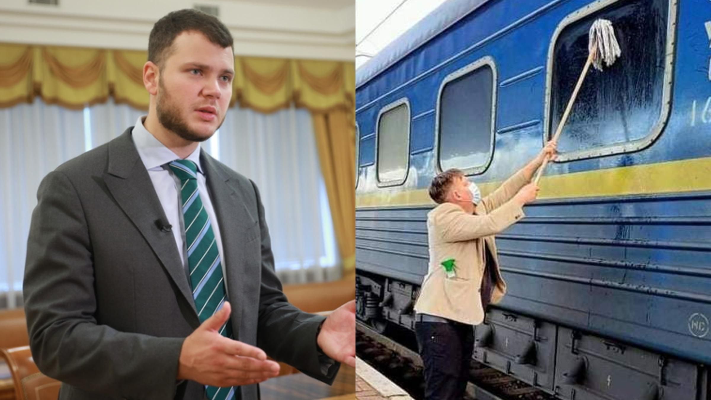 Міністр Криклій зустрінеться з данцем, який помив вікно Укрзалізниці Міністр Криклій зустрінеться з данцем, який помив вікно Укрзалізниці