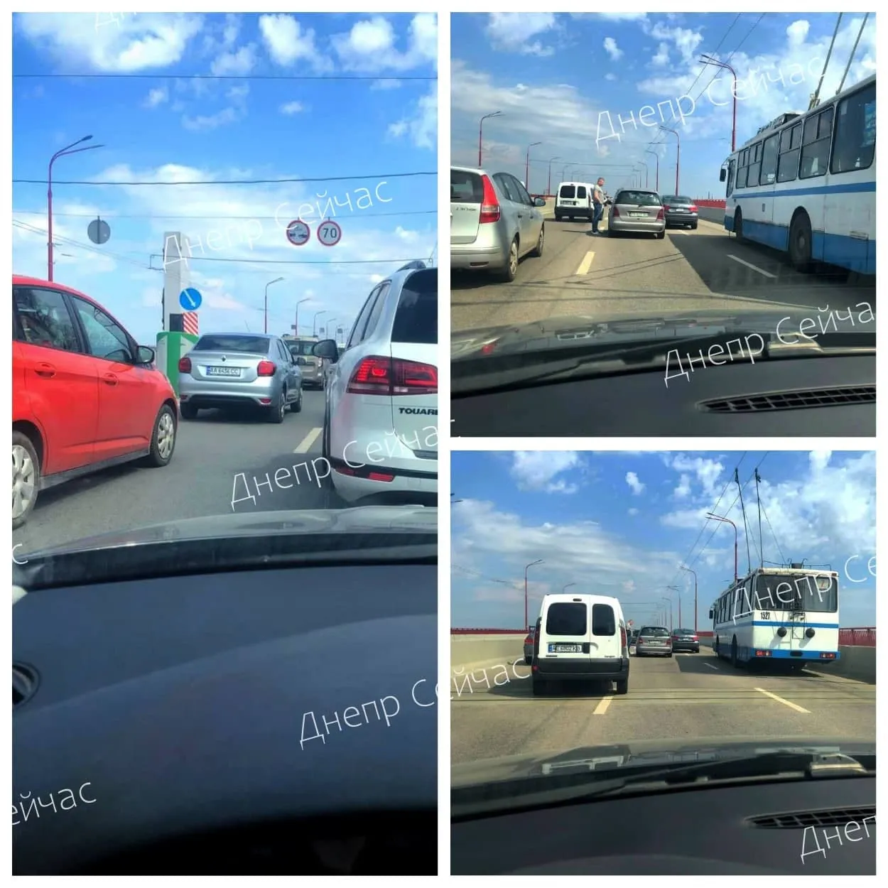 Карта Затори Дніпро Аварія Тролейбус ДТП Новий міст Карта Затори Дніпро Аварія Тролейбус ДТП Новий міст