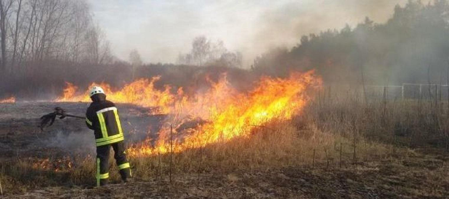 За сутки 9 пожаров: ДСНС вновь призвала украинцев не выжигать траву