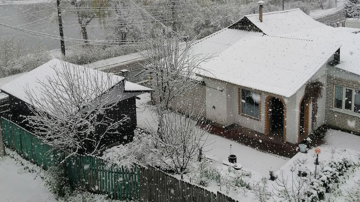 Киевскую область на конец апреля замело снегом: фото