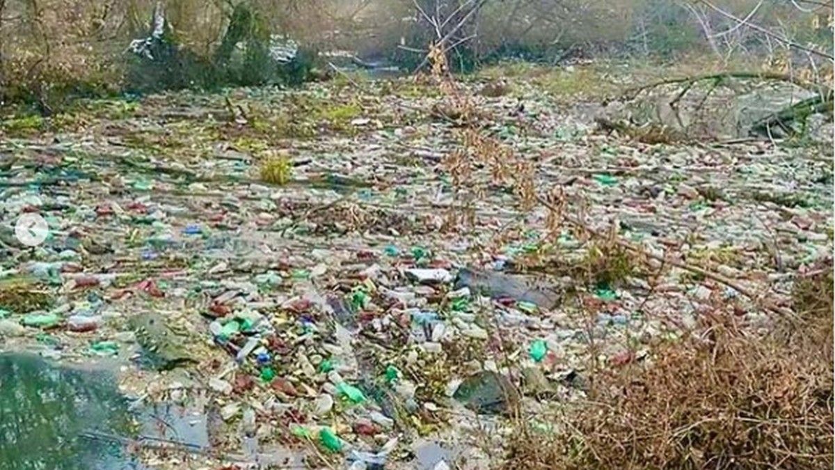 "Тонны пластика": 30-метровый "мусорный остров" образовался под Харьковом – видео