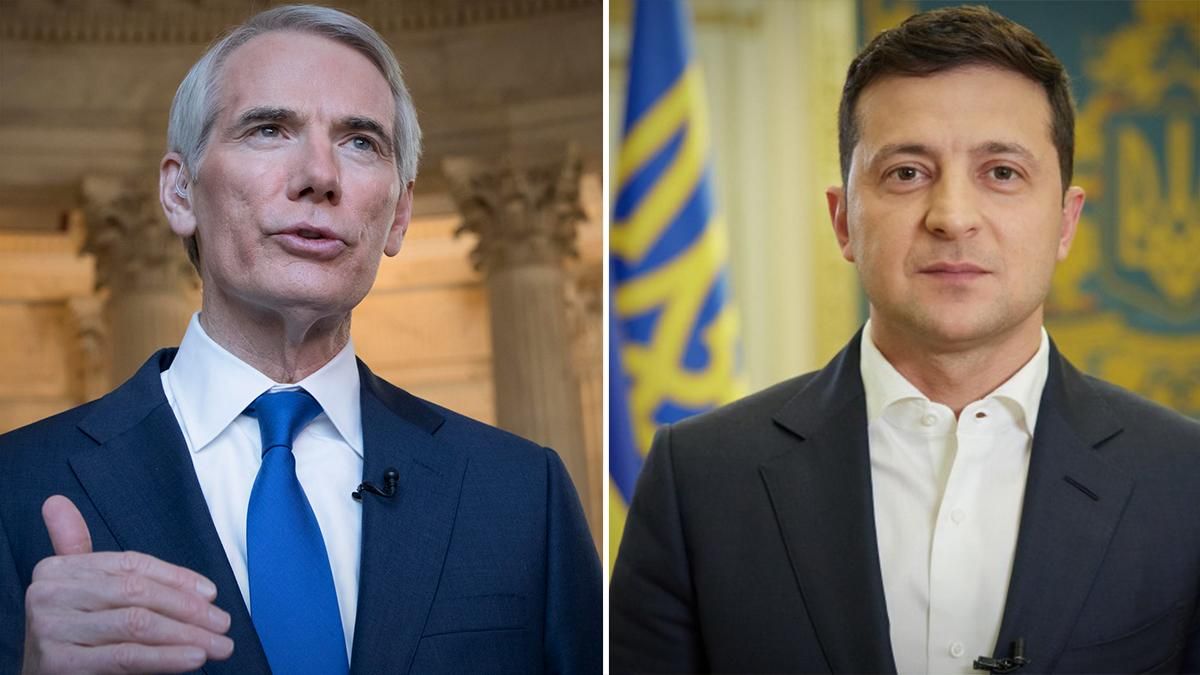 Зеленский обсудил ситуацию в Донбассе с сенатором США Портманом