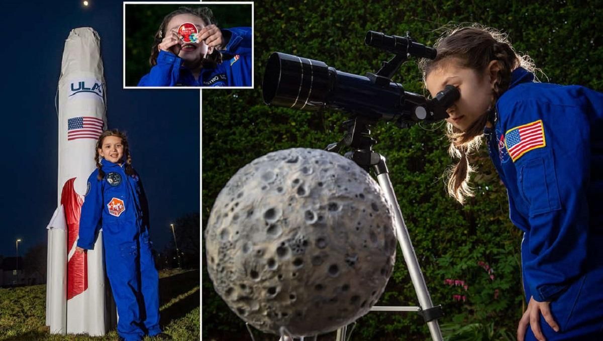 Семирічна дівчинка відправить наклейку на Місяць Семирічна дівчинка відправить наклейку на Місяць