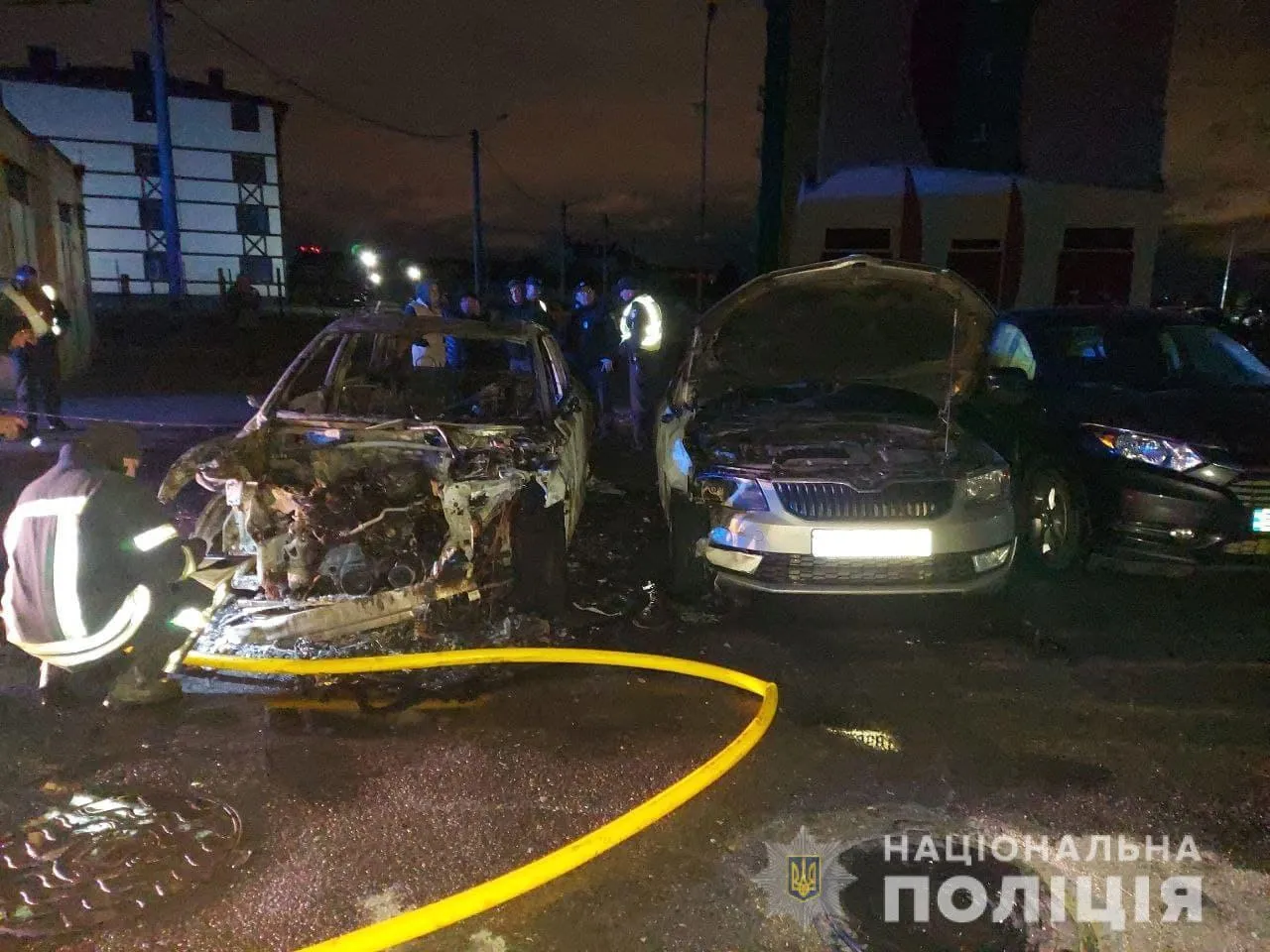 Пожежа автомобілі Харків поліція ДСНС підпал
