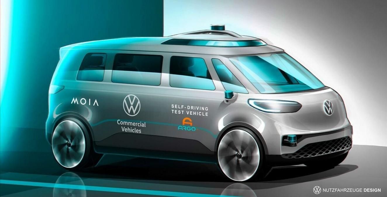 Volkswagen выпустит беспилотный электробус в стиле хиппи