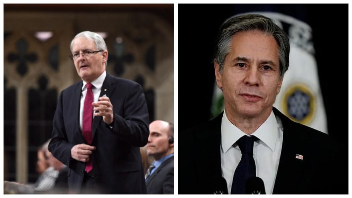 Голови дипломатій США й Канади обговорили агресію Росії проти України Голови дипломатій США й Канади обговорили агресію Росії проти України