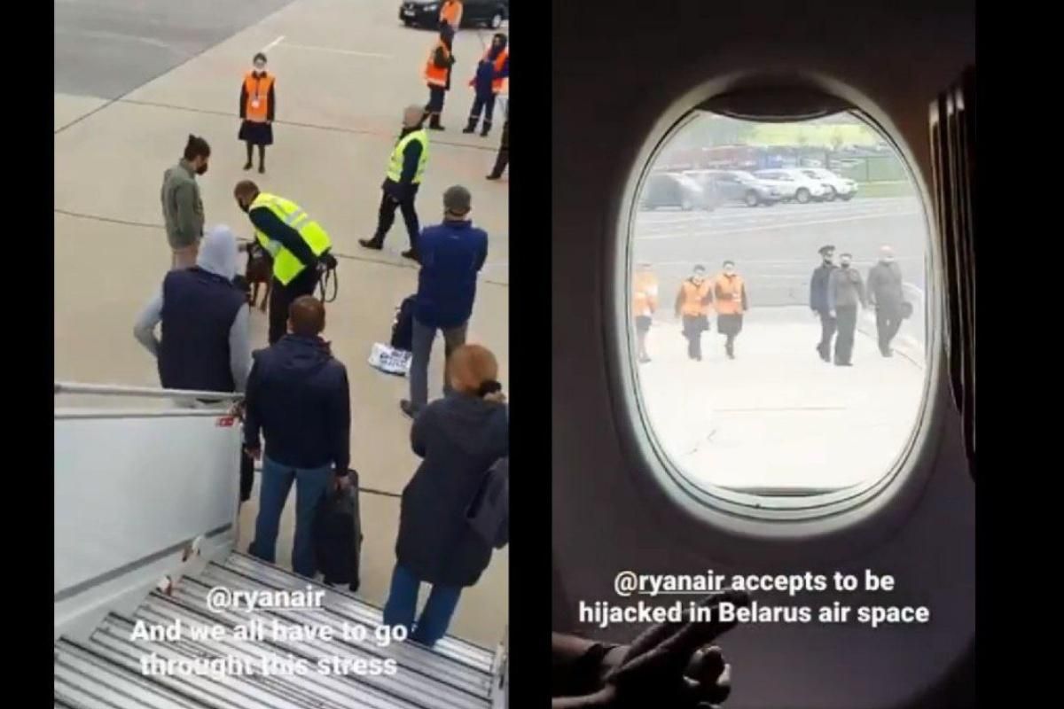 Пасажирка літака Ryanair передала діалог Протасевича з борпровідником