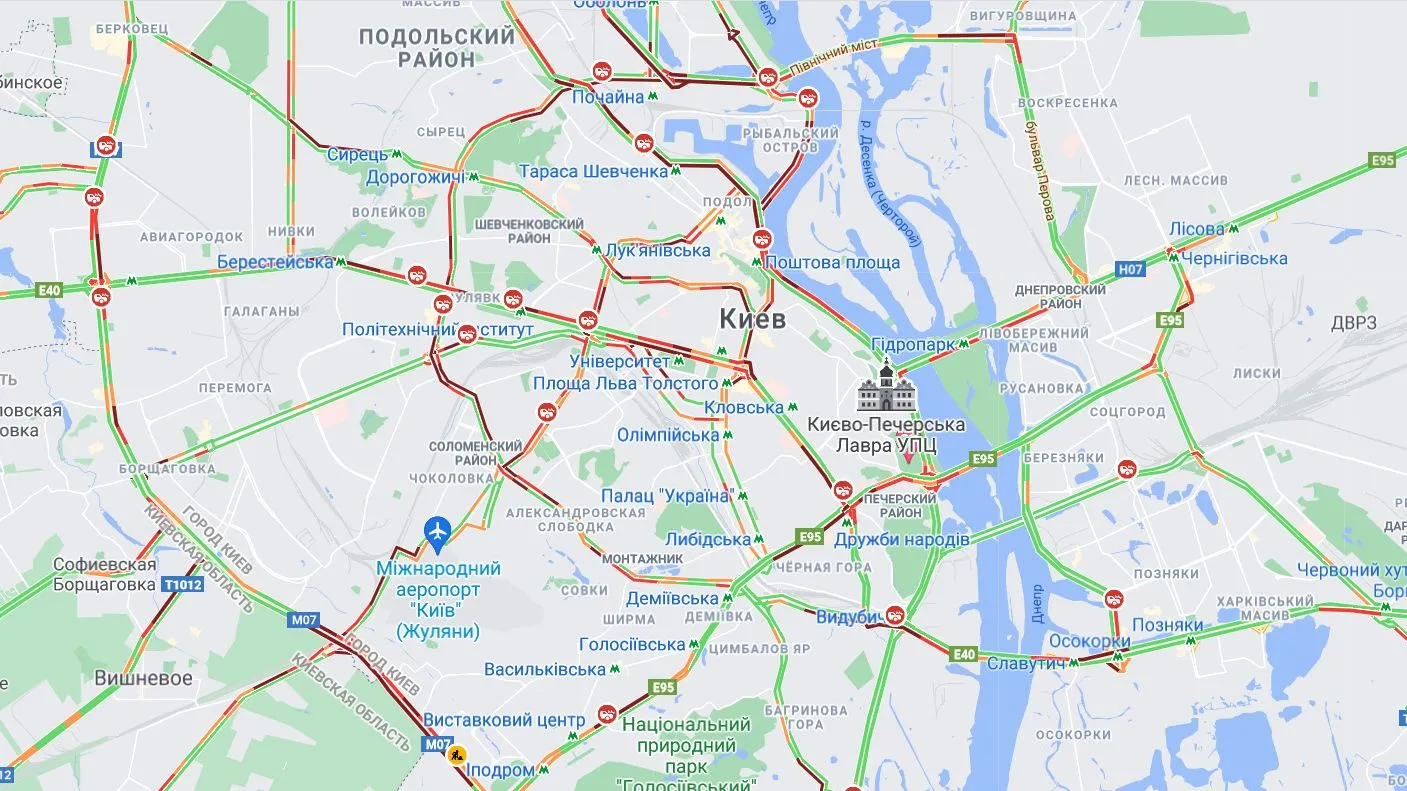 карта заторів києва карта заторів києва