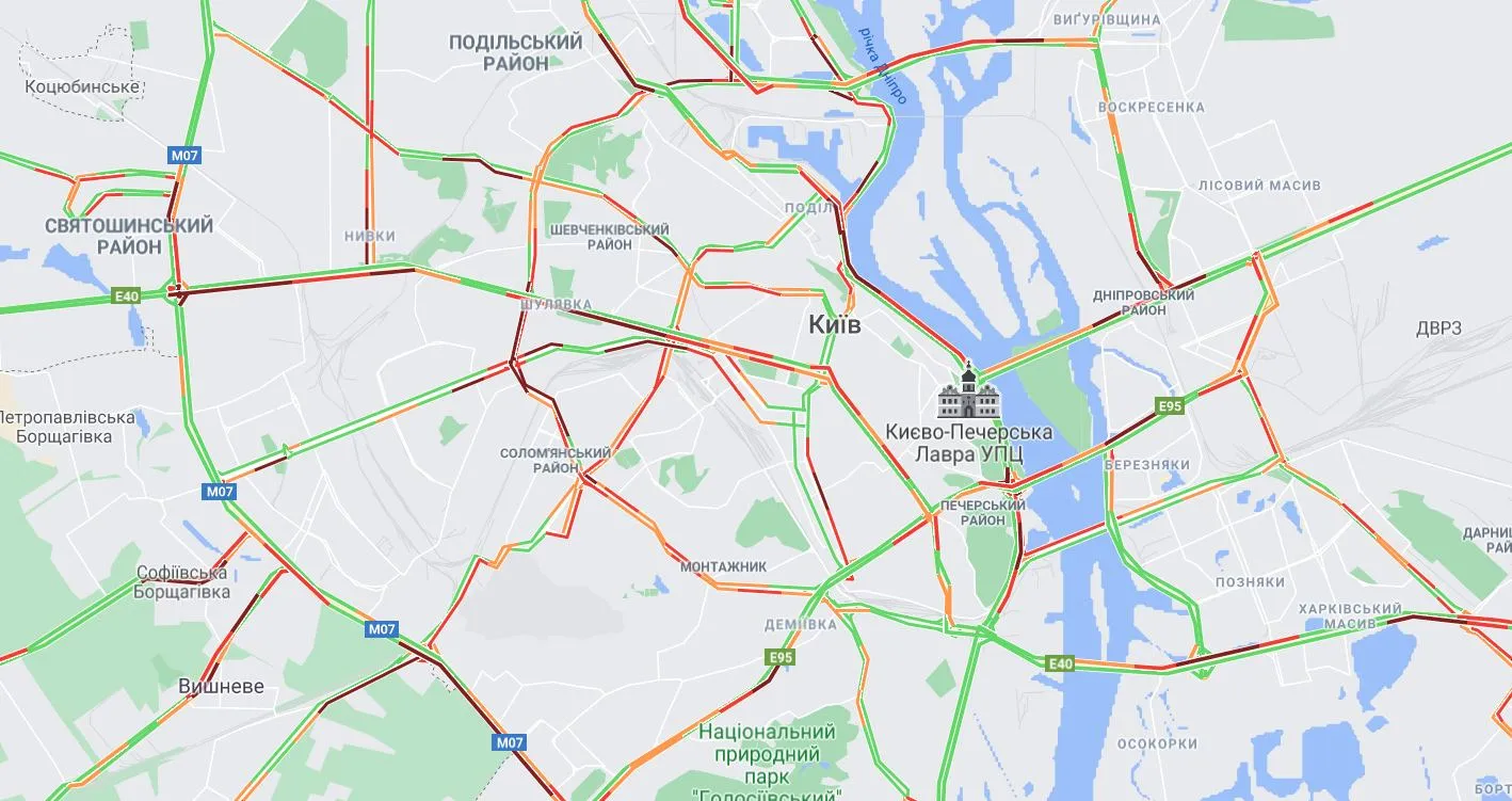 онлайн карта затори 26 травня Київ онлайн карта затори 26 травня Київ