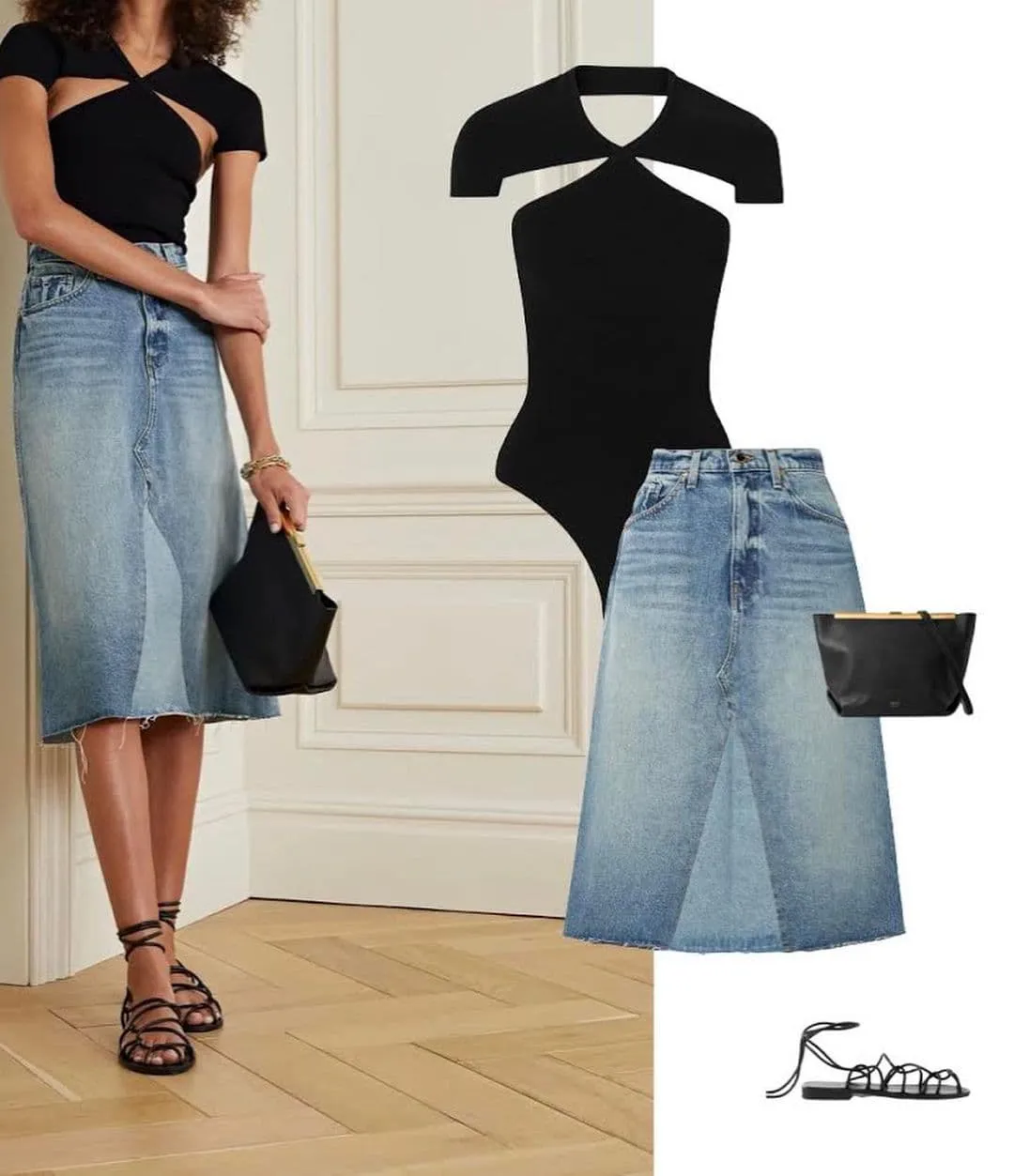 Стилізація джинсової спідниці Стилізація джинсової спідниці