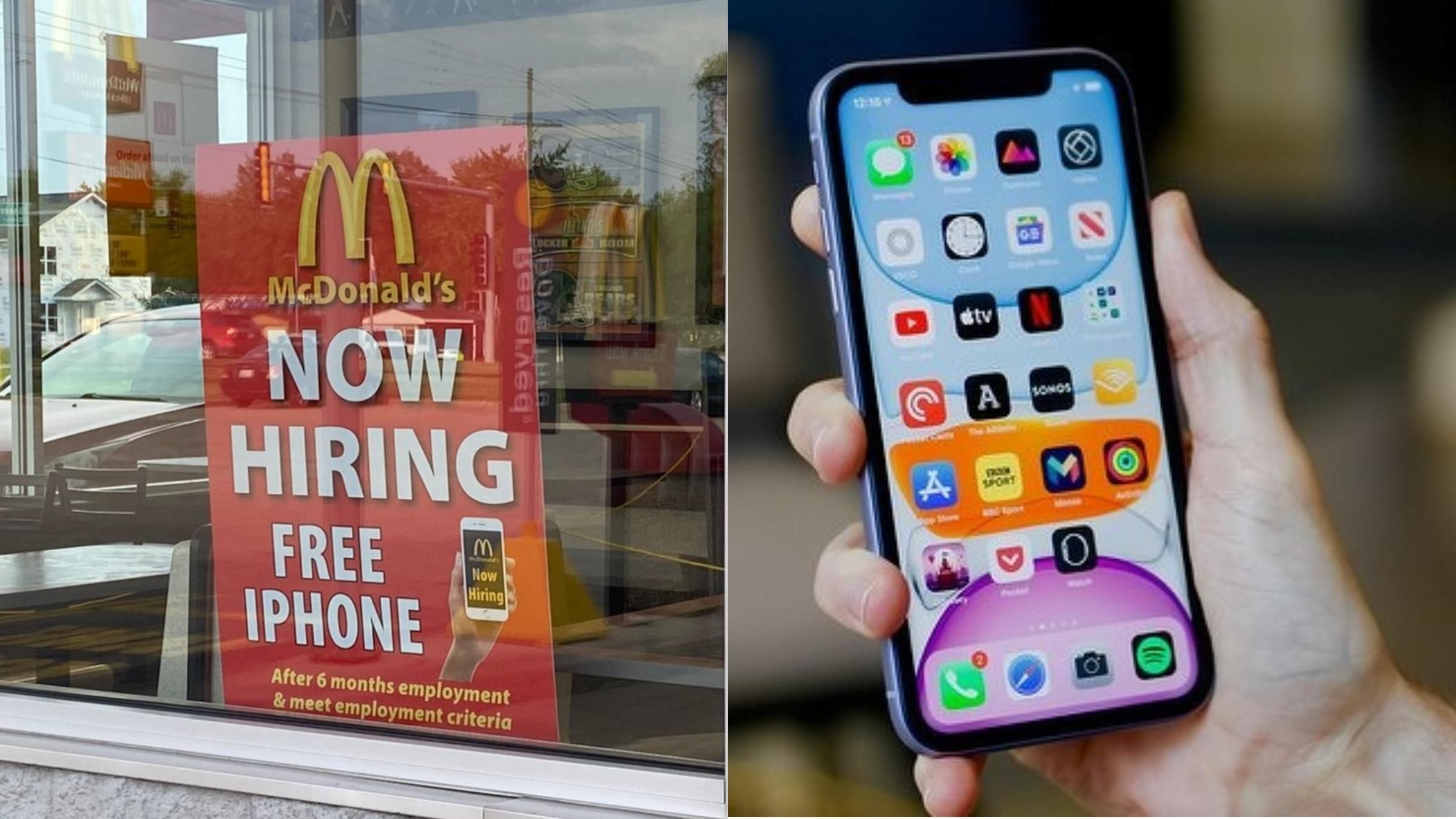 В одном из заведений McDonald's дарят iPhone работникам