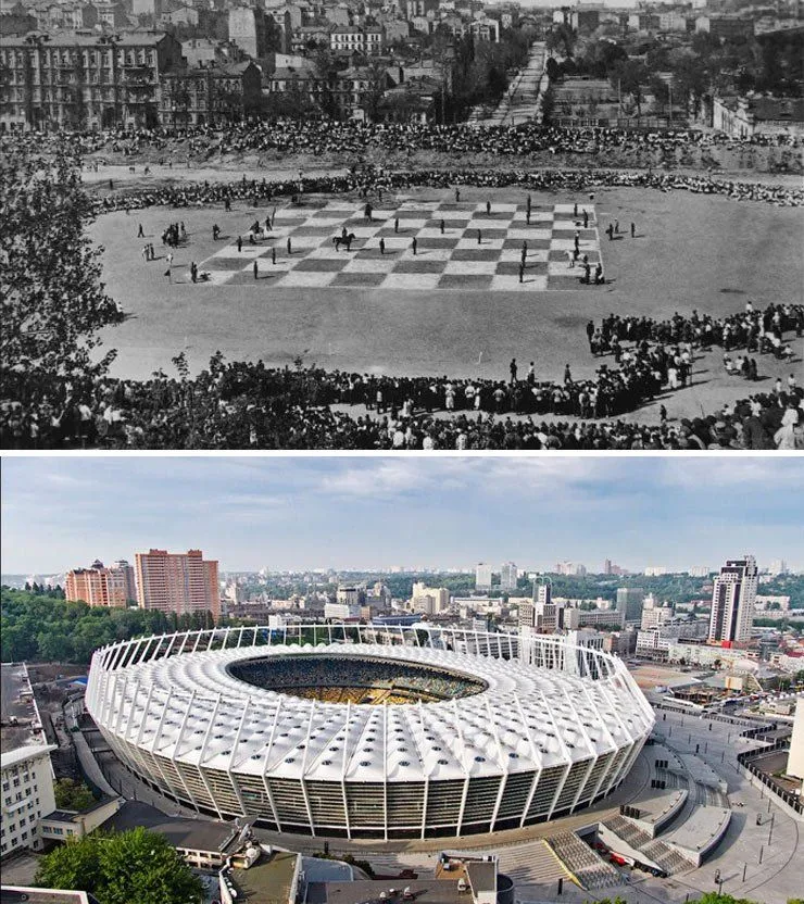 Київ, історія, як змінився Київ за 100 років, старі фотографії Києва, НСК Олімпійський