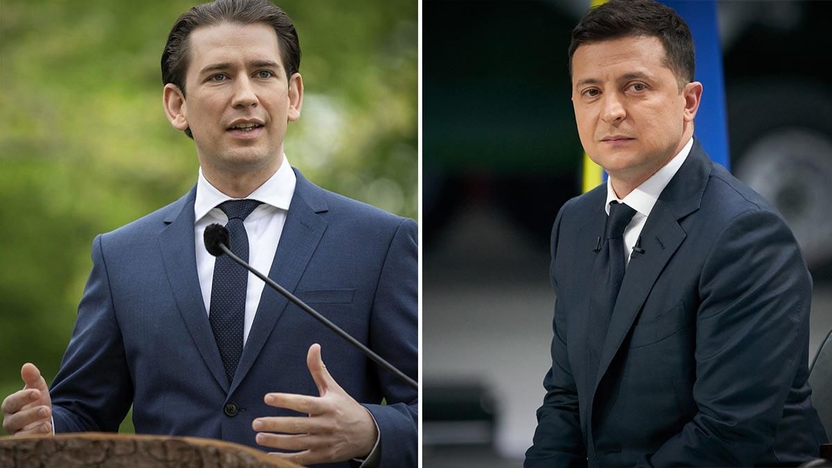 Зеленський поспілкувався з австрійським канцлером Курцом: тези Зеленський поспілкувався з австрійським канцлером Курцом: тези