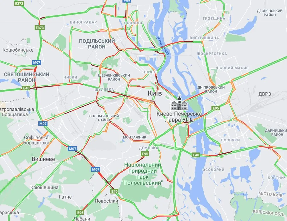онлайн карта заторів в Києві 4 червня онлайн карта заторів в Києві 4 червня