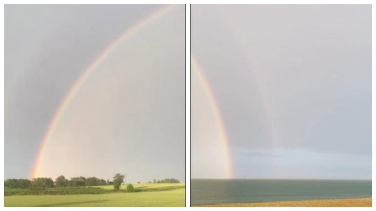 В Одесской области над морем появилась тройная радуга В Одесской области над морем появилась тройная радуга