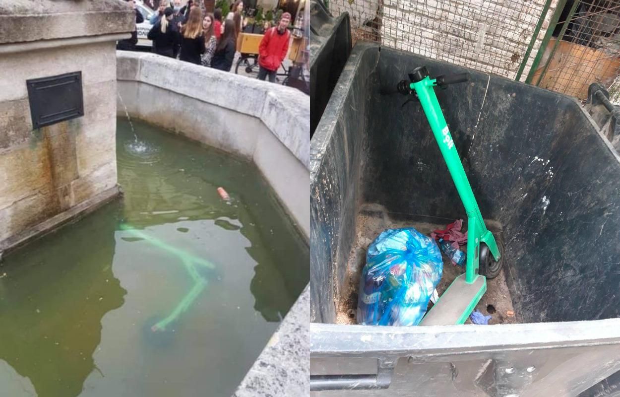 У фонтанах і смітниках: де львів'яни паркують електросамокати – кумедні фото і відео У фонтанах і смітниках: де львів'яни паркують електросамокати – кумедні фото і відео