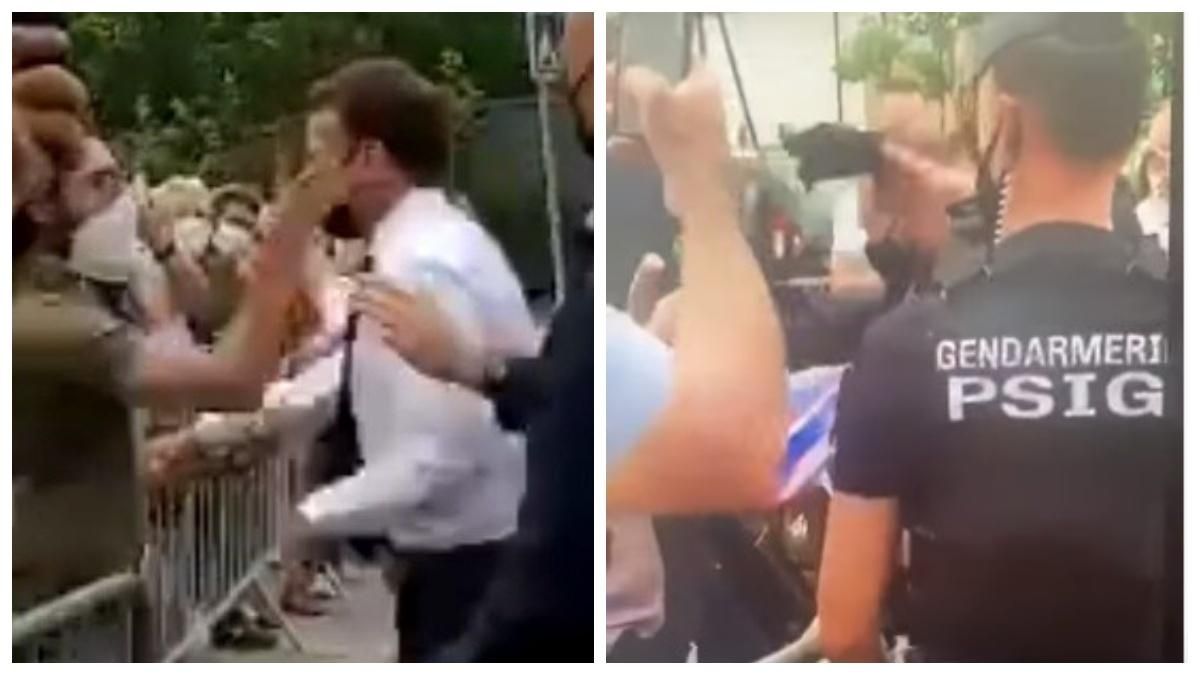 Макрон получил пощечину от неизвестного во время рабочего визита: видео Макрон получил пощечину от неизвестного во время рабочего визита: видео