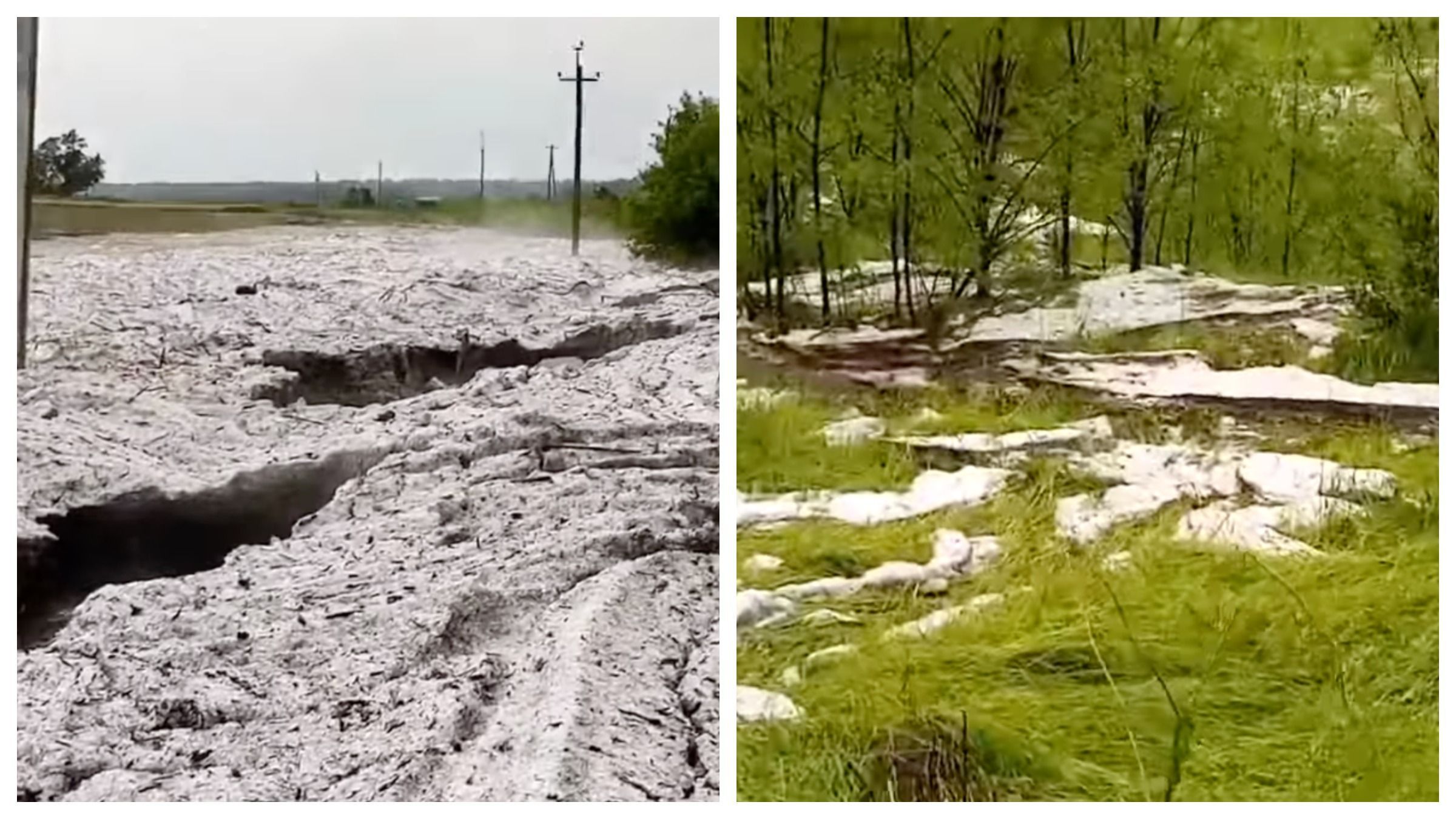 В Кировоградской области выпал гигантский град – видео В Кировоградской области выпал гигантский град – видео