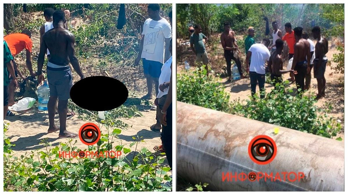 У Дніпрі нігерійці перерізали горло козлам і кинули у багаття У Дніпрі нігерійці перерізали горло козлам і кинули у багаття