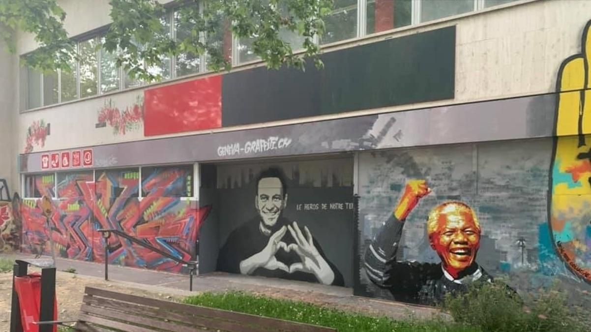 Женева готується до візиту Путіна–у місті помітили графіті з Навальним
