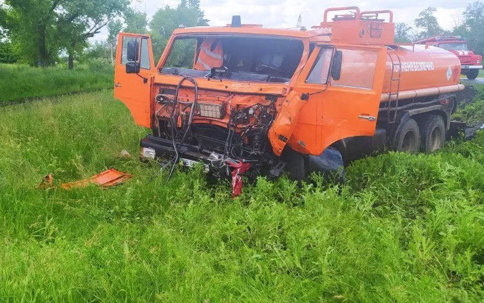 ДТП Бензовоз аварія Вантажівка Лобове зіткнення 