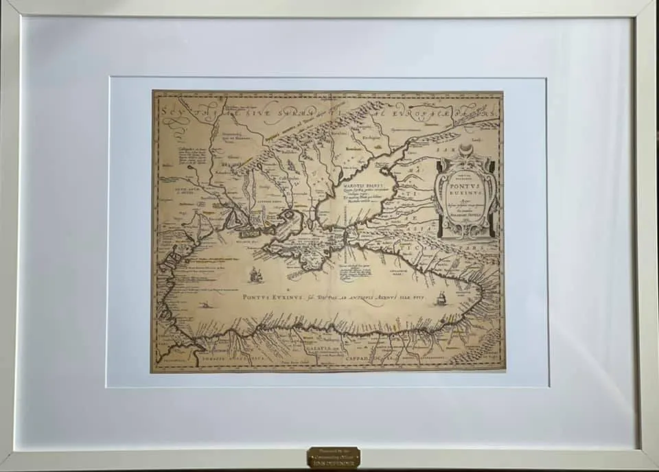  Принт першої у світі британської карти Чорного моря
