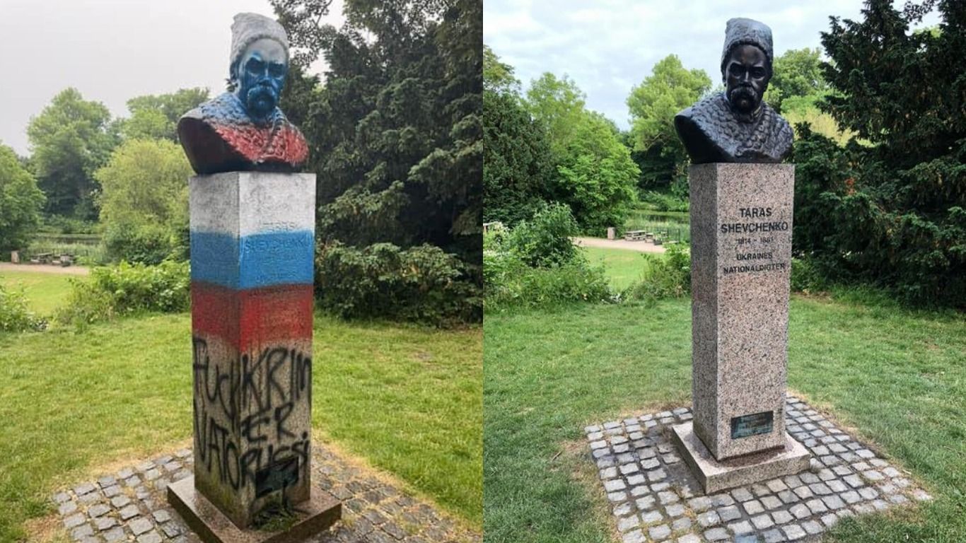 У Копенгагені відновили сплюндрований пам'ятник Тарасу Шевченку