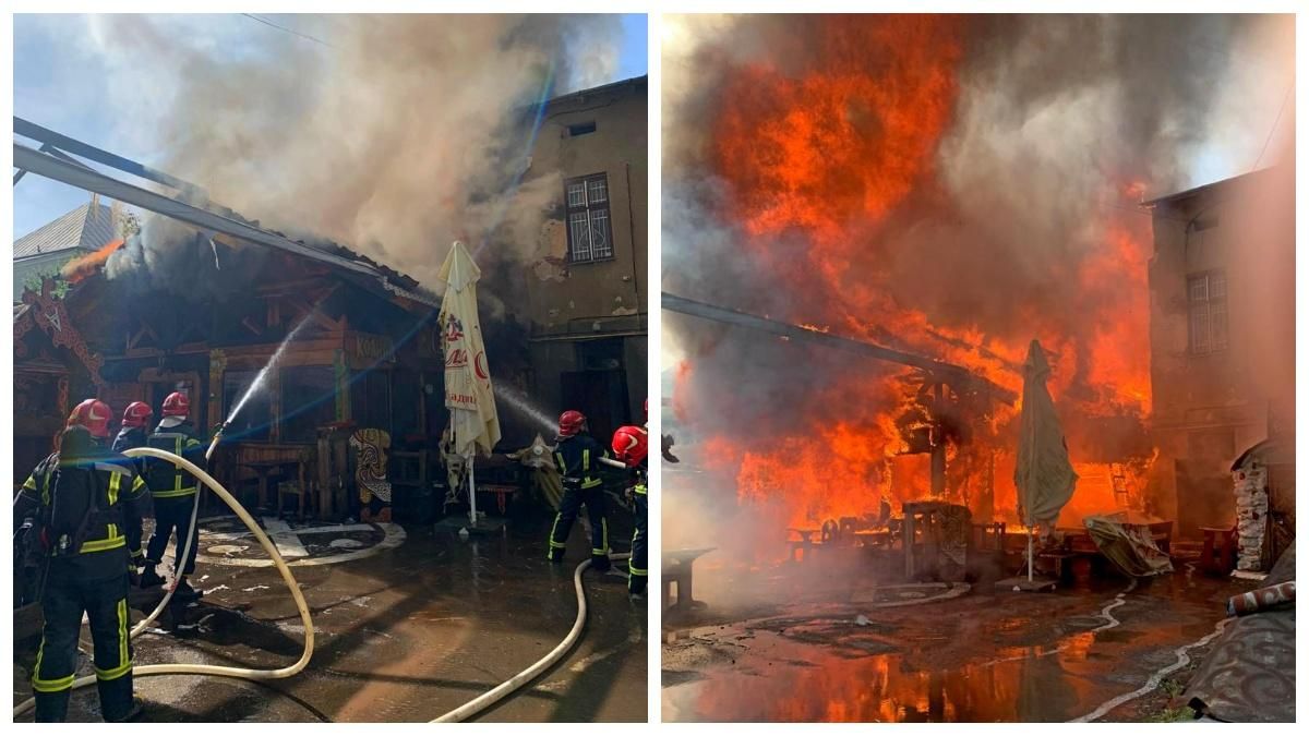 У центрі Тернополя спалахнув ресторан Коловорот