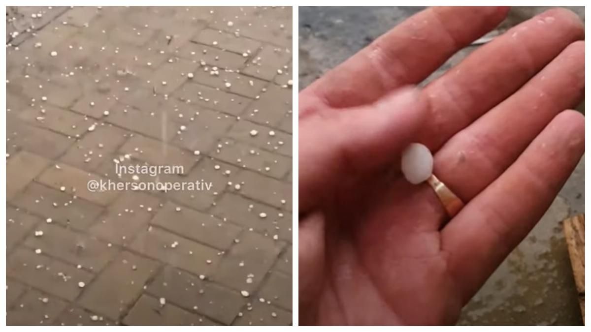 Херсон накрила потужна злива з градом: пошкодженні автівки – відео Херсон накрила потужна злива з градом: пошкодженні автівки – відео