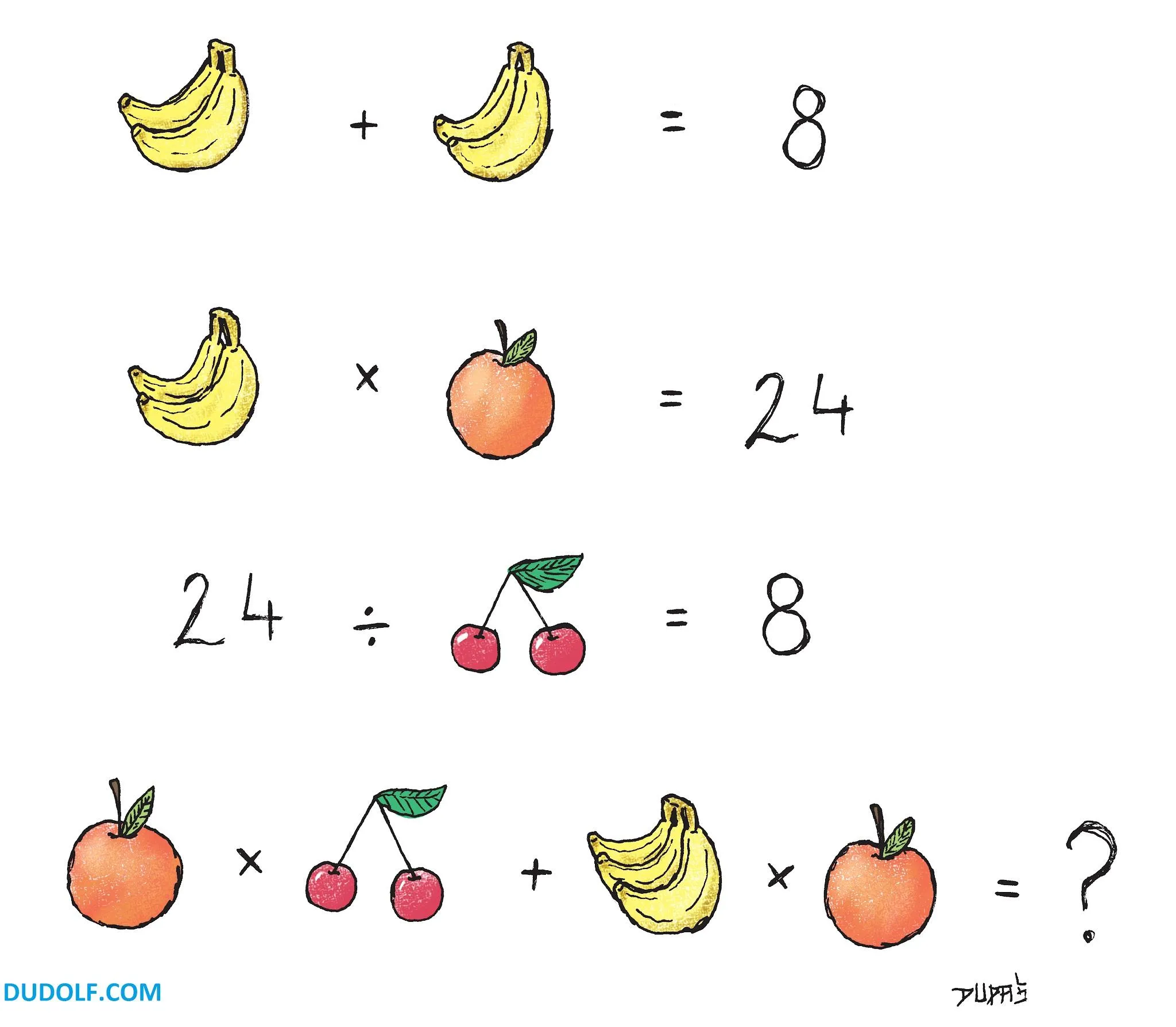 Головоломка тижня: чи зможете ви розв'язати дитячу задачу з фруктами