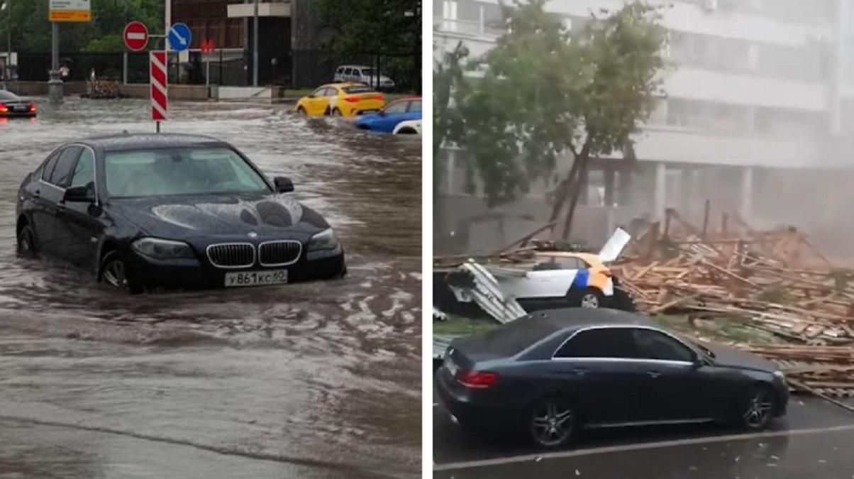 Москву накрыла тьма: разрушительный ураган снес крыши и повырывал деревья – жуткие видео