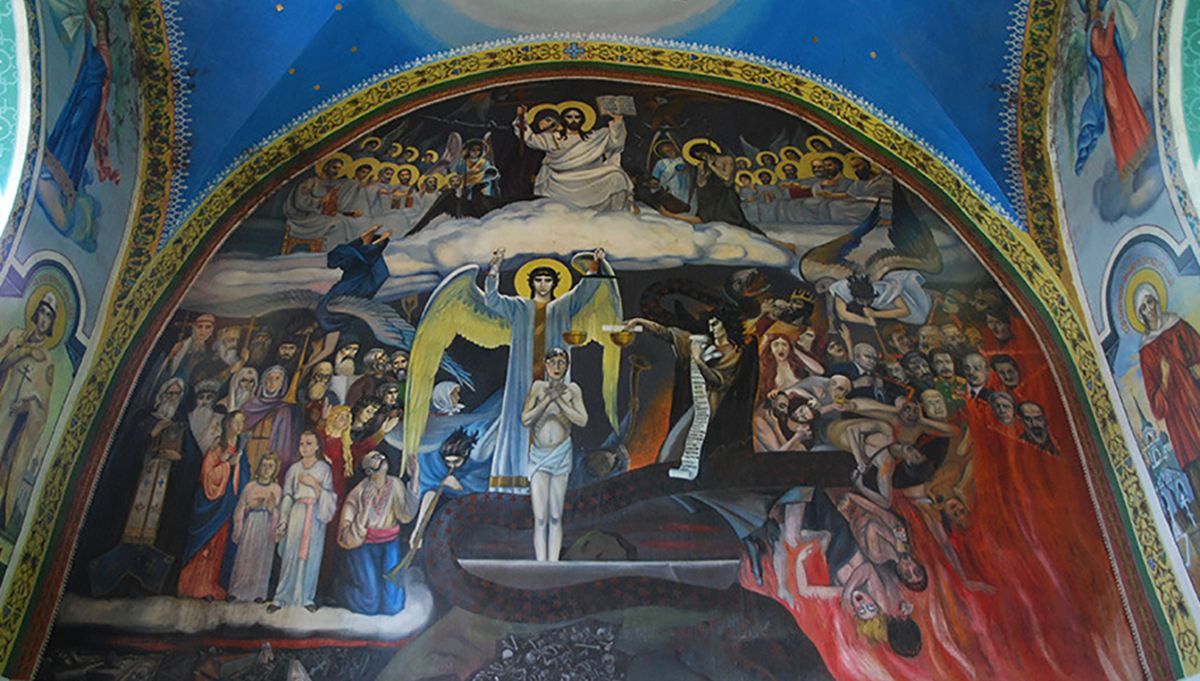 Сталін та Гітлер у пеклі: фото унікальної фрески в українському храмі