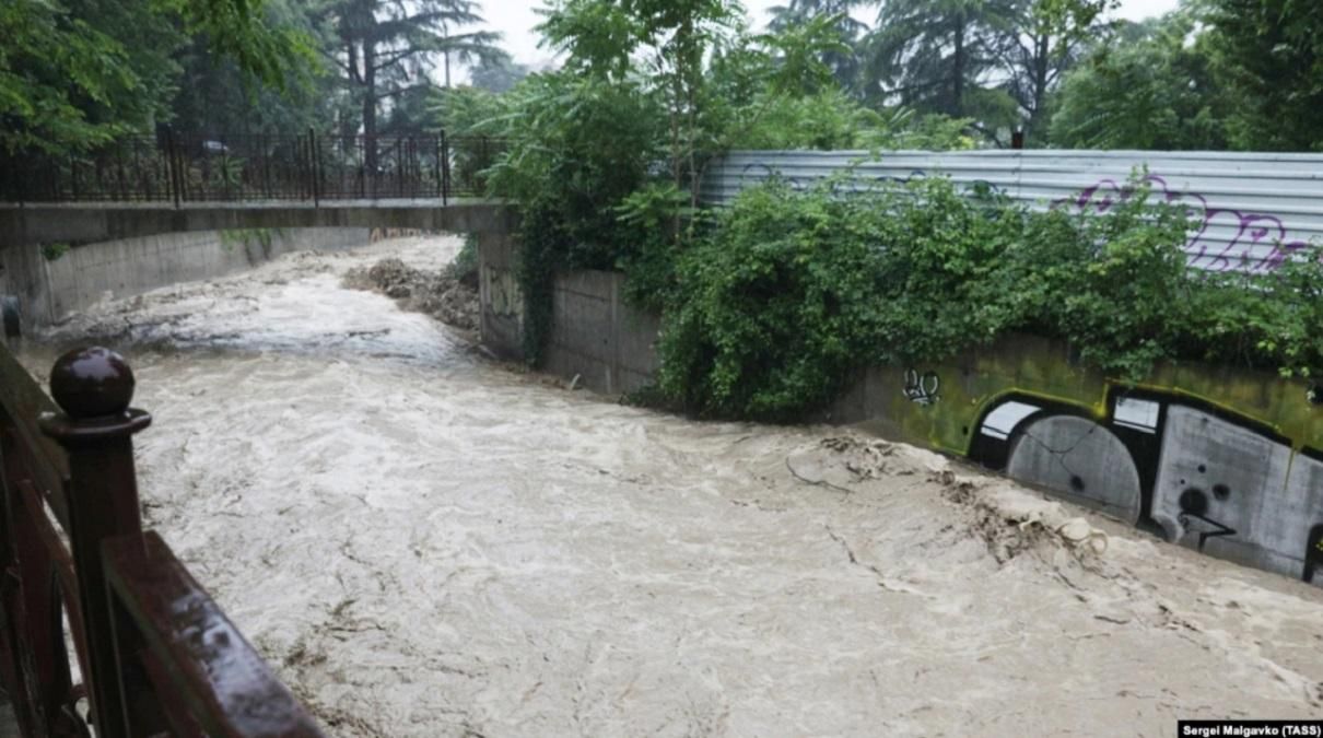Потужні зливи в Криму: окупанти оцінили збитки від повені Потужні зливи в Криму: окупанти оцінили збитки від повені