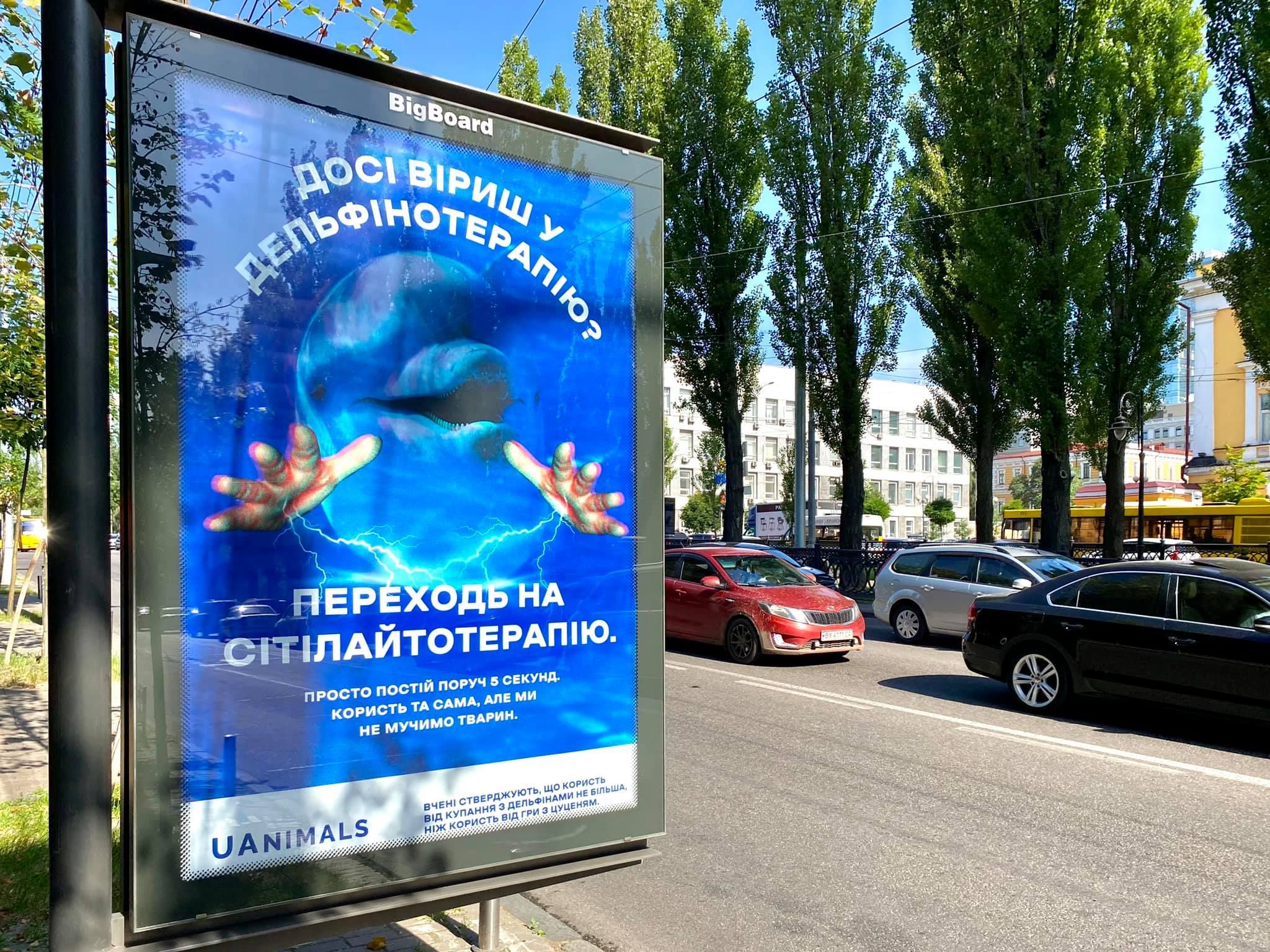 Зоозахисники розмістили на вулицях нібито цілющі сітілайти Зоозахисники розмістили на вулицях нібито цілющі сітілайти