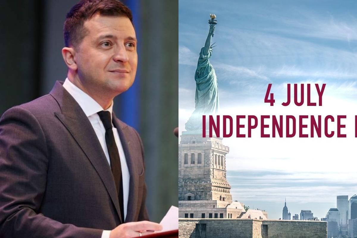 Зеленський привітав американців із Днем незалежності Зеленський привітав американців із Днем незалежності