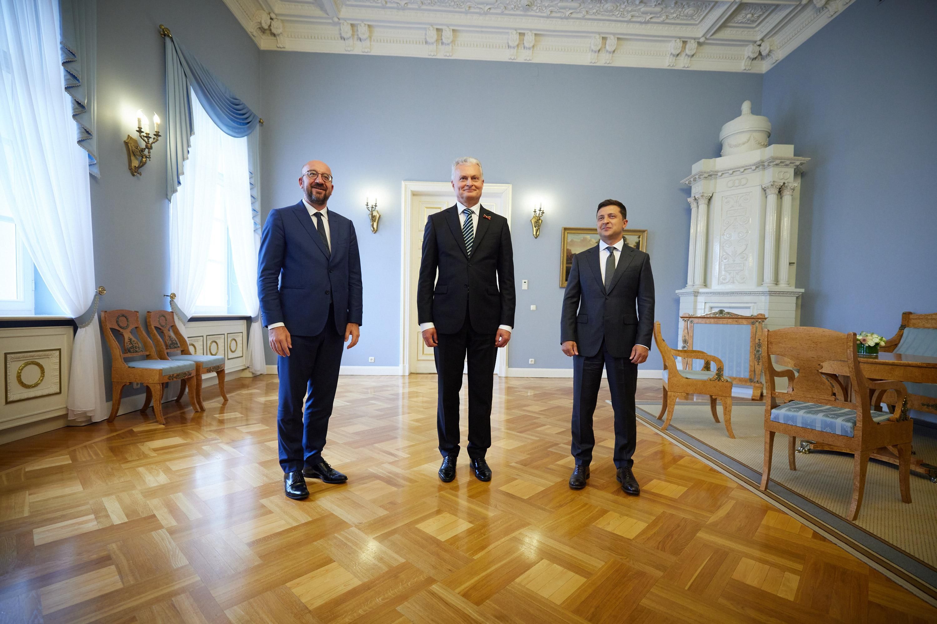 Зеленський зустрівся з главами Литви та Євроради: про що говорили Зеленський зустрівся з главами Литви та Євроради: про що говорили