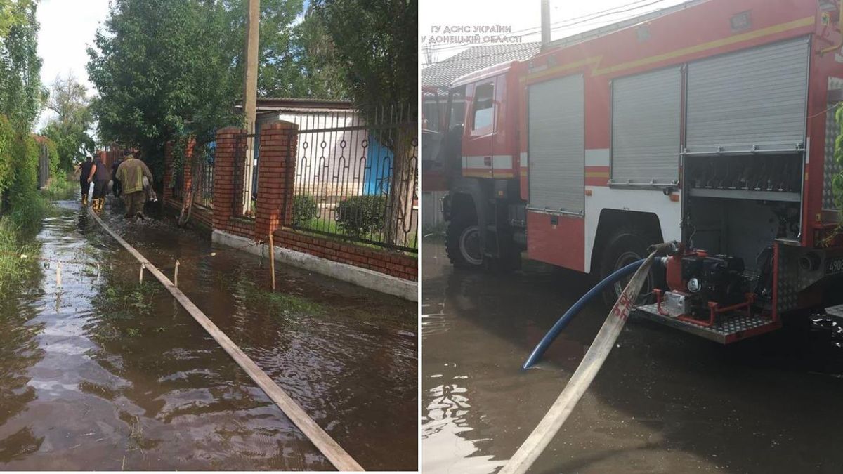 Негода на Донеччині: надзвичайники викачали 3,6 тисяч кубометрів води