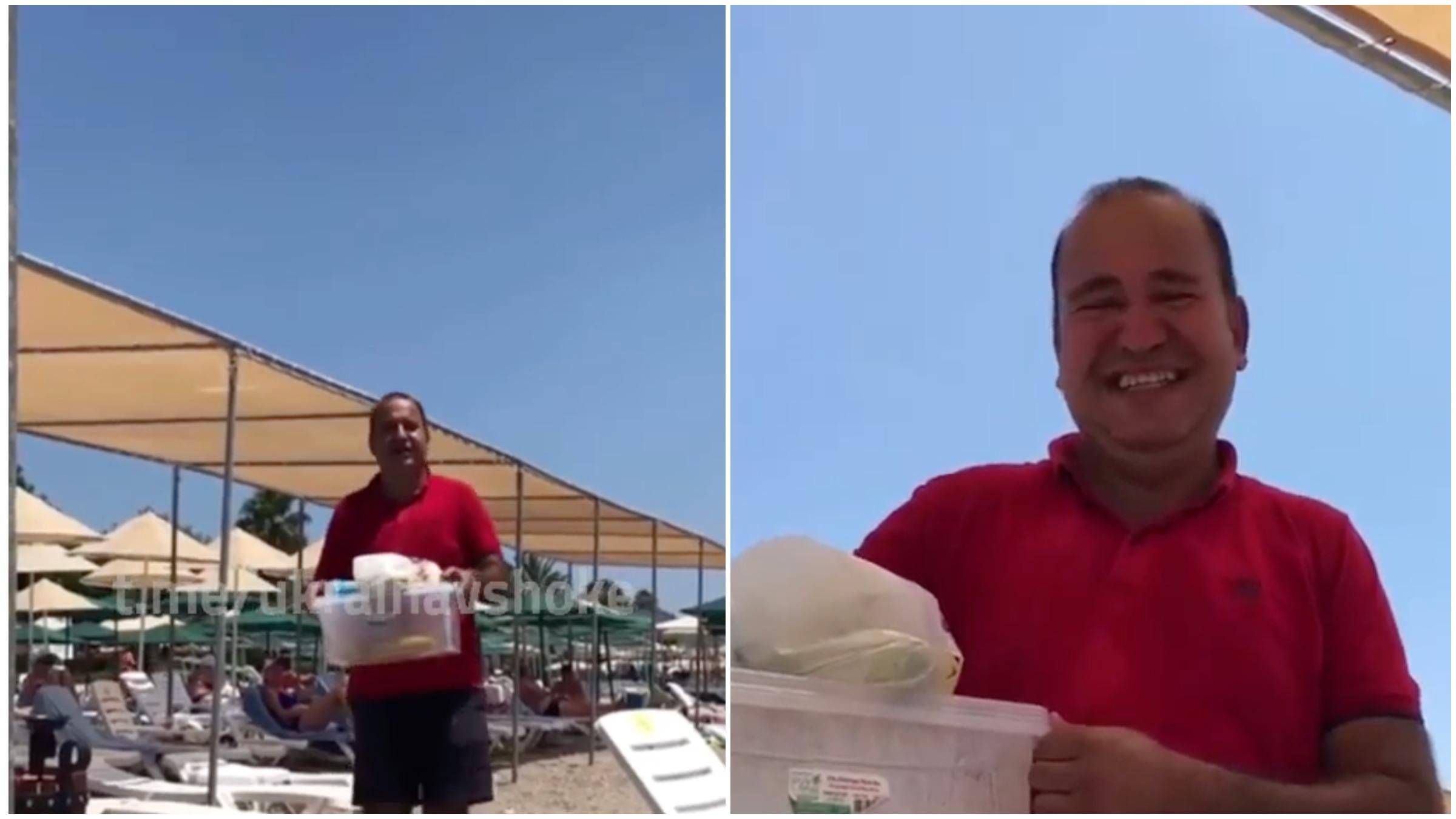 У Туреччині на пляжі продають гарячу кукурудзу, відео