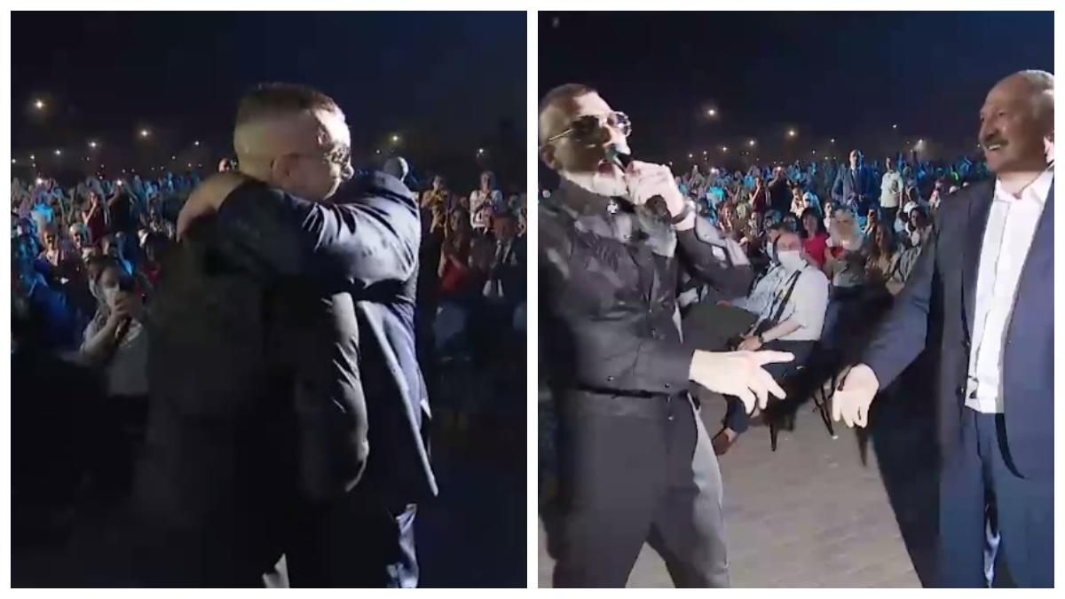 Репер Серьога на концерті пообіймався з Лукашенком Репер Серьога на концерті пообіймався з Лукашенком