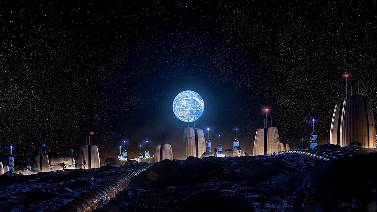 Архитекторы показали футуристический проект базы на Луне