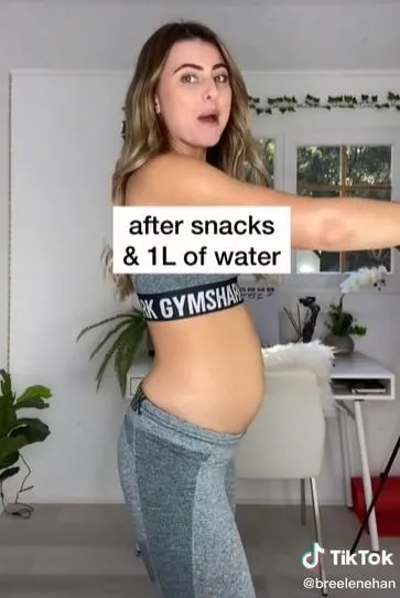 По обіді з’явився маленький животик / Скриншот тікток breelenehan По обіді з’явився маленький животик / Скриншот тікток breelenehan