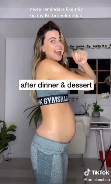 Ввечері животик став більшим / Скриншот тікток breelenehan Ввечері животик став більшим / Скриншот тікток breelenehan