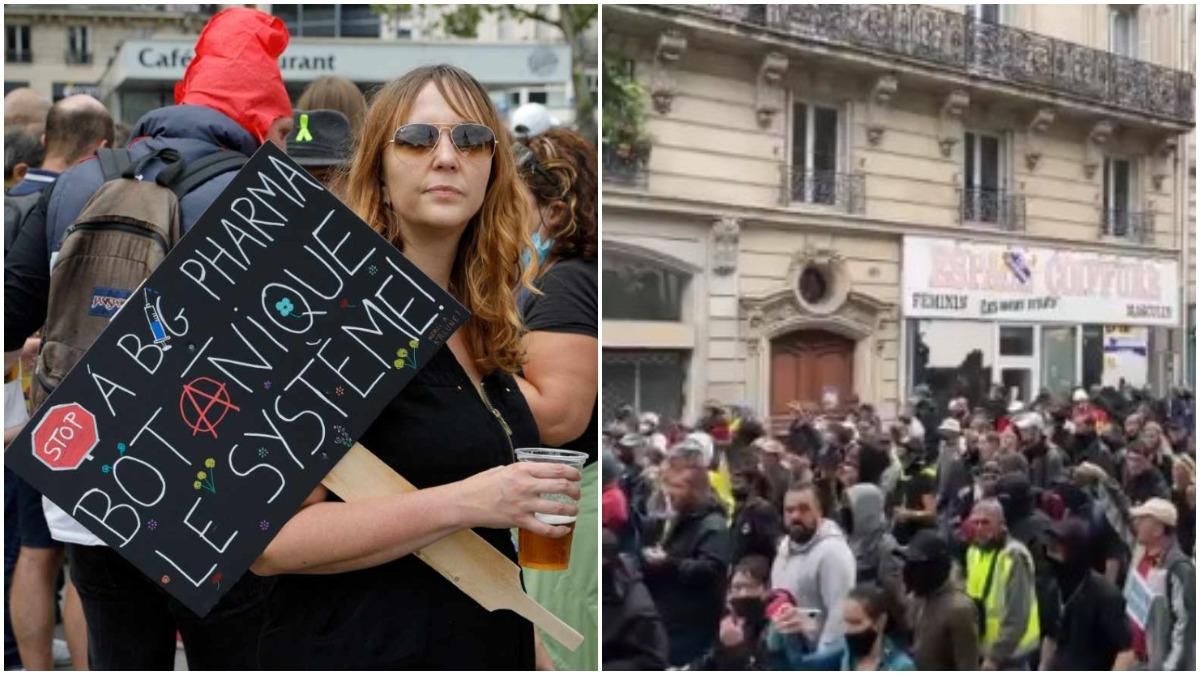 Протесты во Франции через COVID-паспорта: июль 2021 - видео
