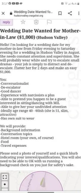 Оголошення, яке написала наречена / Фото Reddit Оголошення, яке написала наречена / Фото Reddit