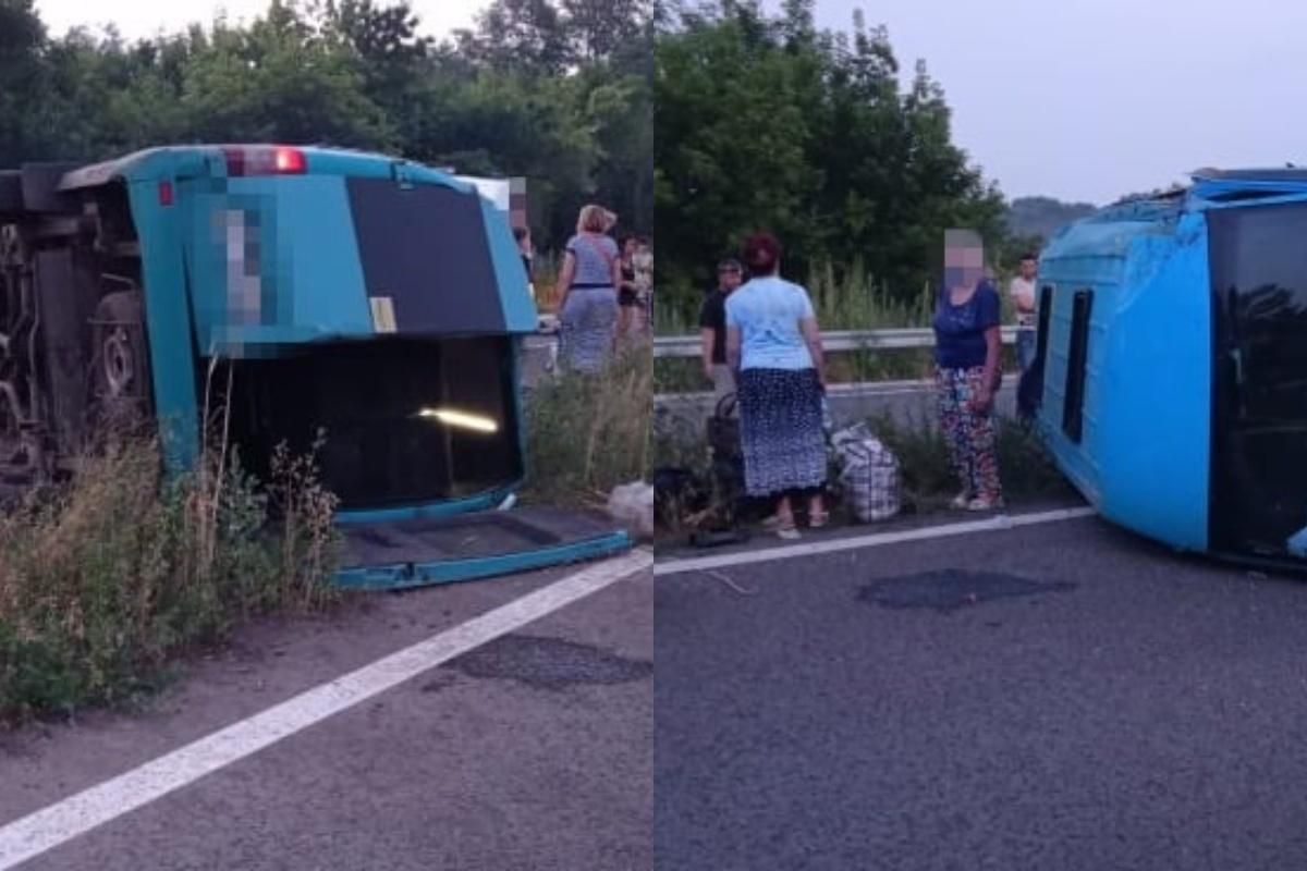 На Луганщині перевернулася маршрутка: багато постраждалих – фото На Луганщині перевернулася маршрутка: багато постраждалих – фото