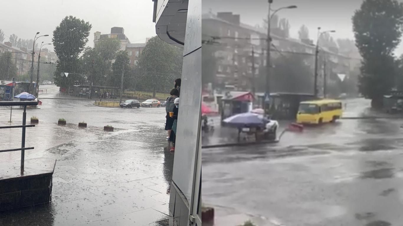 Вітер та злива: Київ знову накрила негода  – фото, відео