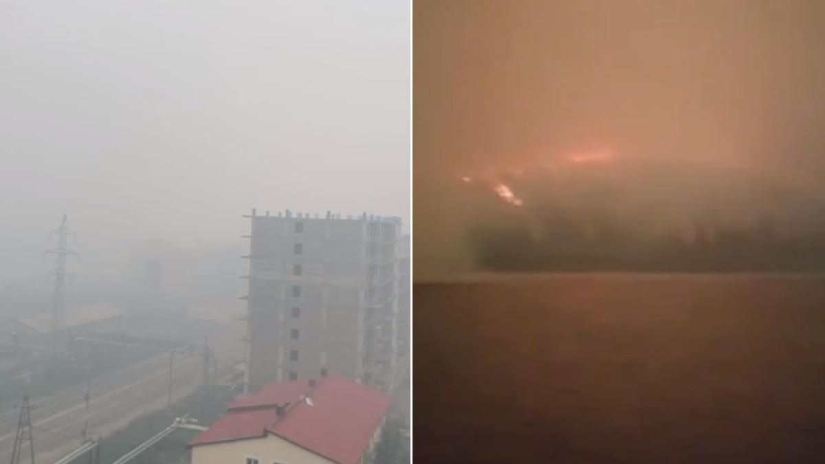Пожежі в Росії: Якутськ накрило густим димом – фото, відео Пожежі в Росії: Якутськ накрило густим димом – фото, відео