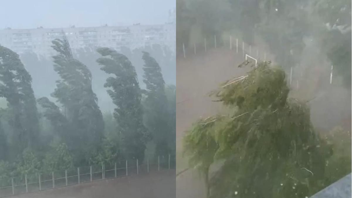 Непогода в Харькове: ветер и гроза нанесли ущерб