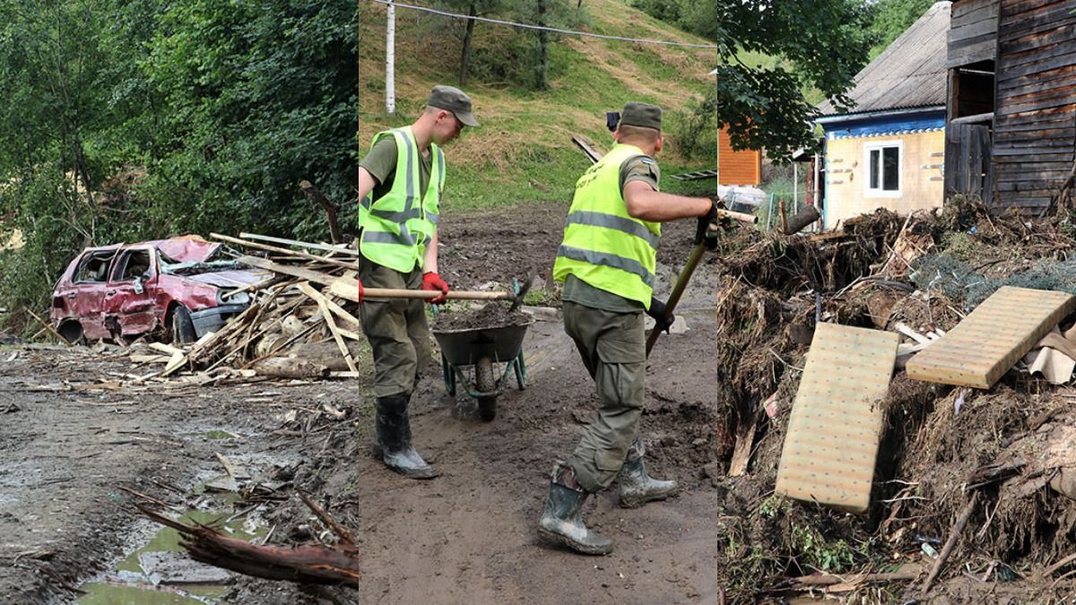 Последствия непогоды в Закарпатье в поселке Ясиня разрушены дома Последствия непогоды в Закарпатье в поселке Ясиня разрушены дома